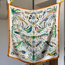 100% Pure Mulberry Silk Multicolour Large Silk Scarf - The Art