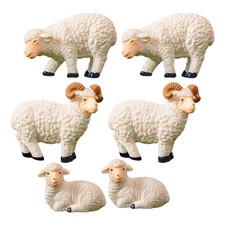  6pcs Resin Animal Sheep