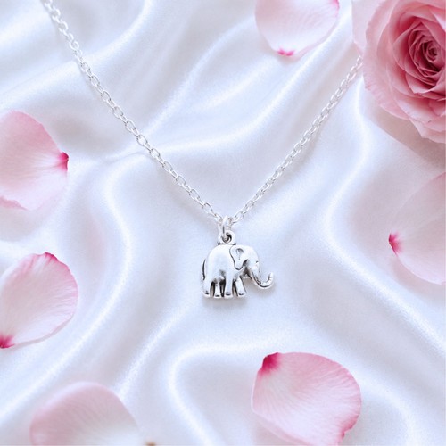 Dainty boho elephant - dainty, necklace
