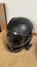 Black Nolan Motorcycle helmet, Medium, Used Includes Scala rider Q1 Cardo