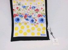 VAKKO Scarf 100% Silk Orange Flowers 1.3M Long Rectangle NEW BOXED