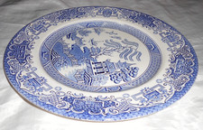 EIT England Blue White Willow Tree Earthenware 24.5cm 10" Dinner Plate