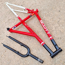 Scott Pro Evolution Mountain bike frame and Fork Cromo tubing Red Retro Bicycle