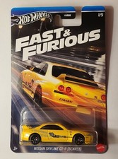 1/64 HOT WHEELS NISSAN SKYLINE R33 GTR LEON YELLOW  FAST & FURIOUS "UK SELLER" 