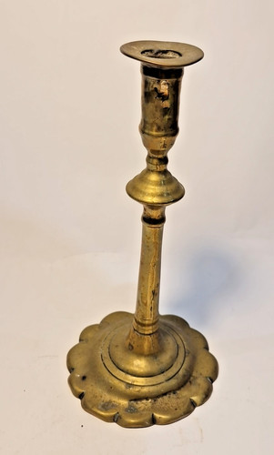 Georgian antique brass candle - antique,