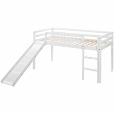 SantaFe European Single High Sleeper Bed White Space-Saving and Stylish Kids Bed