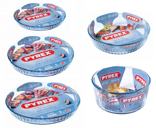 Pyrex flan dish - glass, souffle