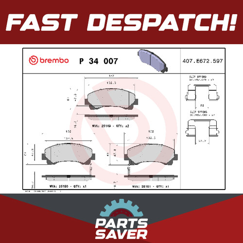 Brake pads set fits - pads,