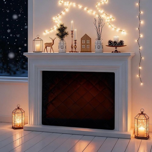 Magnetic fireplace draft cover - magnetic,