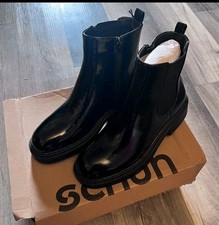New Black Patent Chelsea Ankle