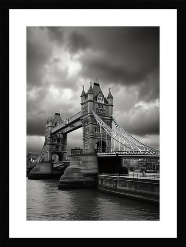 Soft london skyline - london, framed