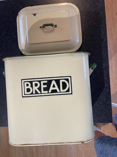 Large vintage 1950s enamel