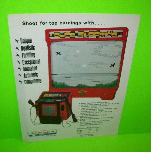 Duck shooting arcade flyer - duck,