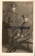 WW1 British Soldiers Royal Fusiliers & Army Service Corps Real Photo Postcard