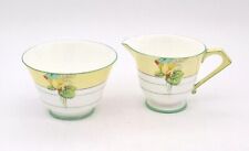 Art Deco Paragon Set of Milk Jug Creamer and Sugar Bowl