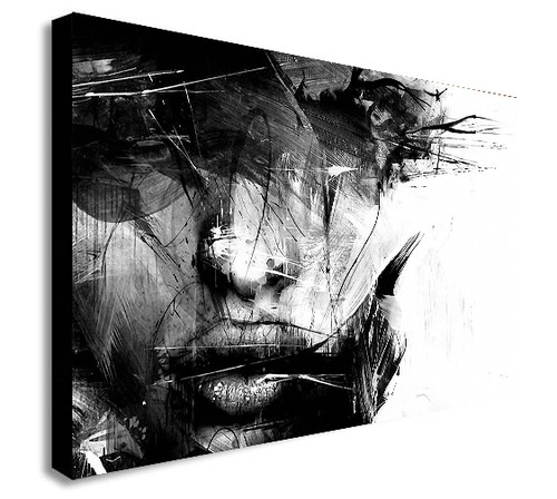 Abstract black white - abstract, female