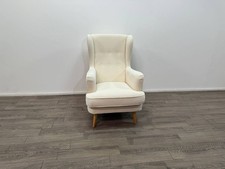 Habitat Callie Fabric Wingback Chair – Latte