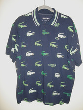 lacoste polyester sport polo shirt US xl navy/green Never worn