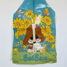 Rare Vintage Sad Sam Dog 1987 Apron 100% Cotton PVC Coated GIORDANO ART LTD