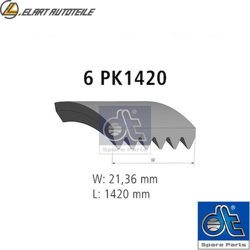 Ribbed belt 31516 for - v-ribbed,