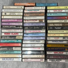 50 Cassette Lot Country Music – Johnny Horton Patsy Cline Garth Brooks Twain
