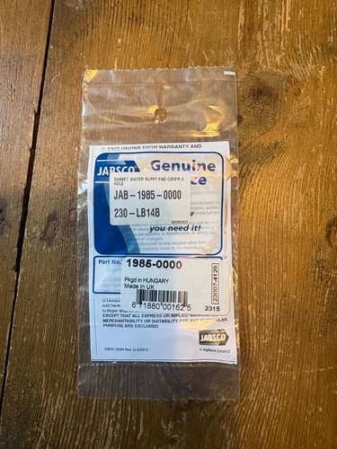 Jabsco water impeller gasket - jabsco,
