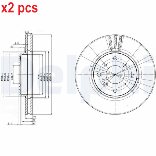 Pcs sides bg3516 brake - l&r,