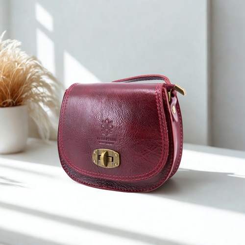 Real leather crossbody bag - crossbody,