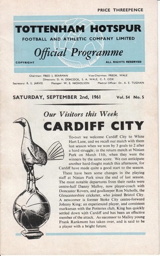 1961 1962 tottenham hotspur - ,