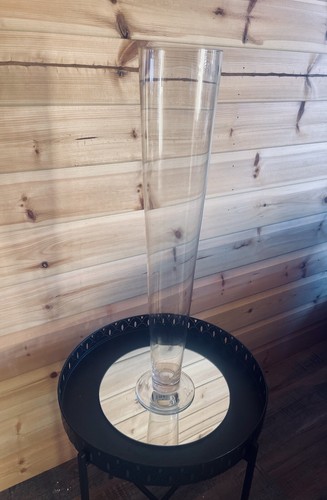 Glass conical vase centrepiece - glass,