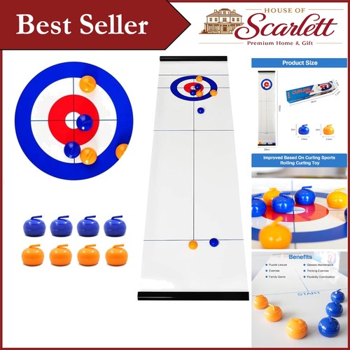Portable tabletop curling game - tabletop,