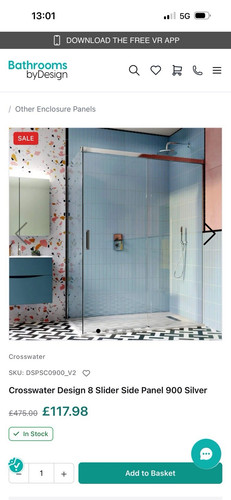 Crosswater design shower - design,