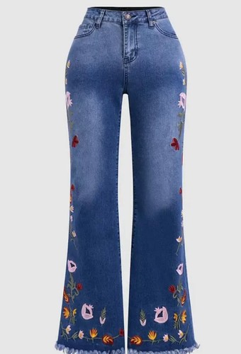 Women blue embroidered - blue,