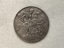 1898 Queen Victoria Veiled Head Silver  Crown LXII