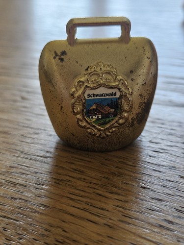 Vintage brass cow bell - vintage,