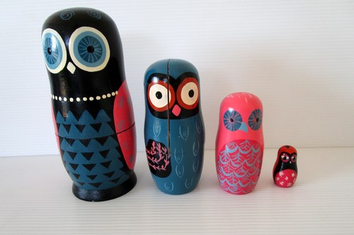 Nesting owls russian - owls,