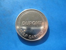 (30C5) DUPONT SELF CAR WASH SILVER COLOURED TOKEN COIN 