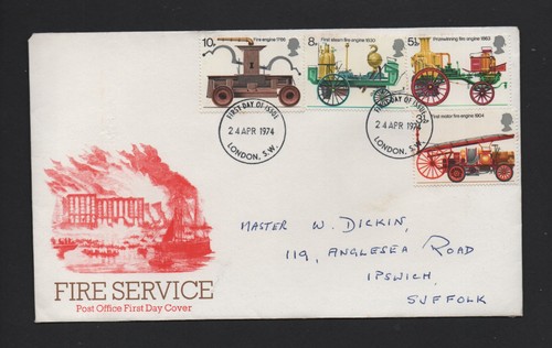 1974 fdc fire service - fdc,
