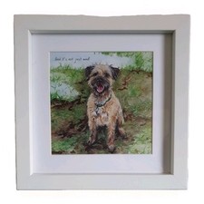 DIGS & MANOR  COLLECTION FRAMED CUTE DOG PRINT BY ANNA DANIELLE NOT JUST MUD    