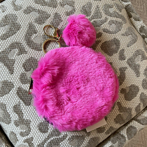Pink faux fur - faux, purse