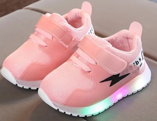 Girls pink flashing - flashing, trainers
