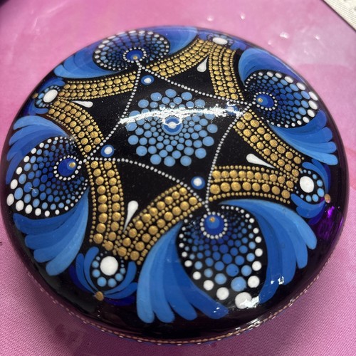 Hand painted mandala - 4.5",