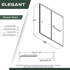 ELEGANT 60'' W x 57" H Bathtub