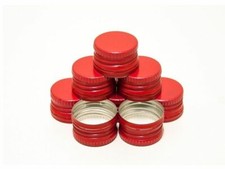 RED Metal Screw Caps Very Good Seal For Glass Bottle 28mm, Fast Dispatch