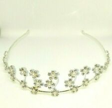 Girls Womens Crystal Tiara Head Dress Crown Communion Wedding Pageant