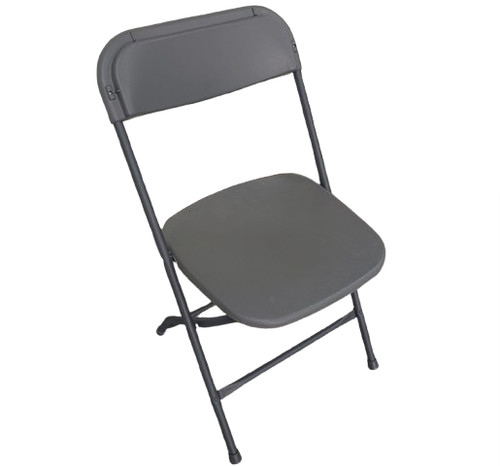 Folding plastic chairs - chairs, grey