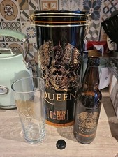 Queen Craft Lager Limited Edition Gift Tin With Pint Glass & Empty Beer Bottle