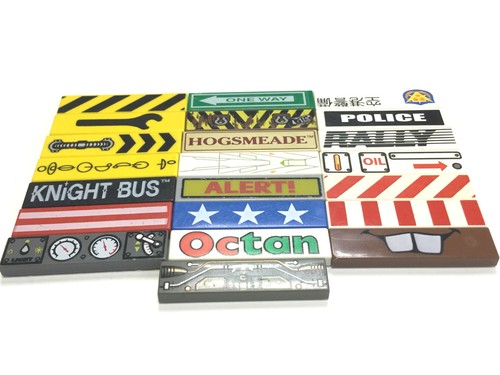 Lego 2431 1x4 printed tiles - lego,