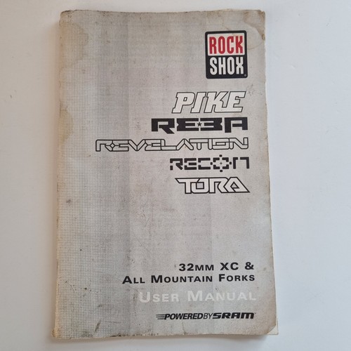 2005 rockshox fork user manual - user,