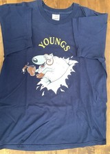 Vintage Youngs Brewery Cotton  Blue Ram T-shirt By Fruit Of The Loom - XL